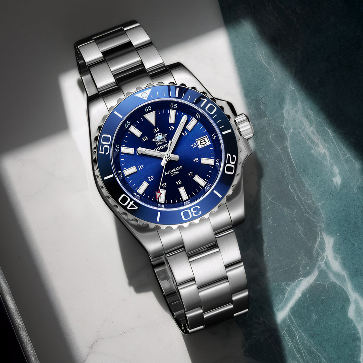 ★Saldi Anniversario★Orologio subacqueo automatico da uomo ADDIESDIVE con vetro zaffiro sintetico AD2504