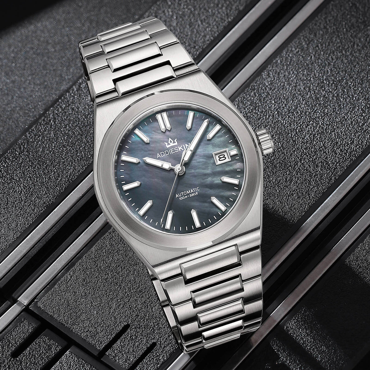 Orologio da uomo AddiesKIN K008 con quadrante in madreperla da 39 mm e movimento Miyota 9015.