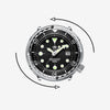 ★Magazzino italiano★ Orologio subacqueo meccanico automatico ADDIESDIVE® Tuna Series, impermeabile fino a 300 m, nero (Modello: AD2522)