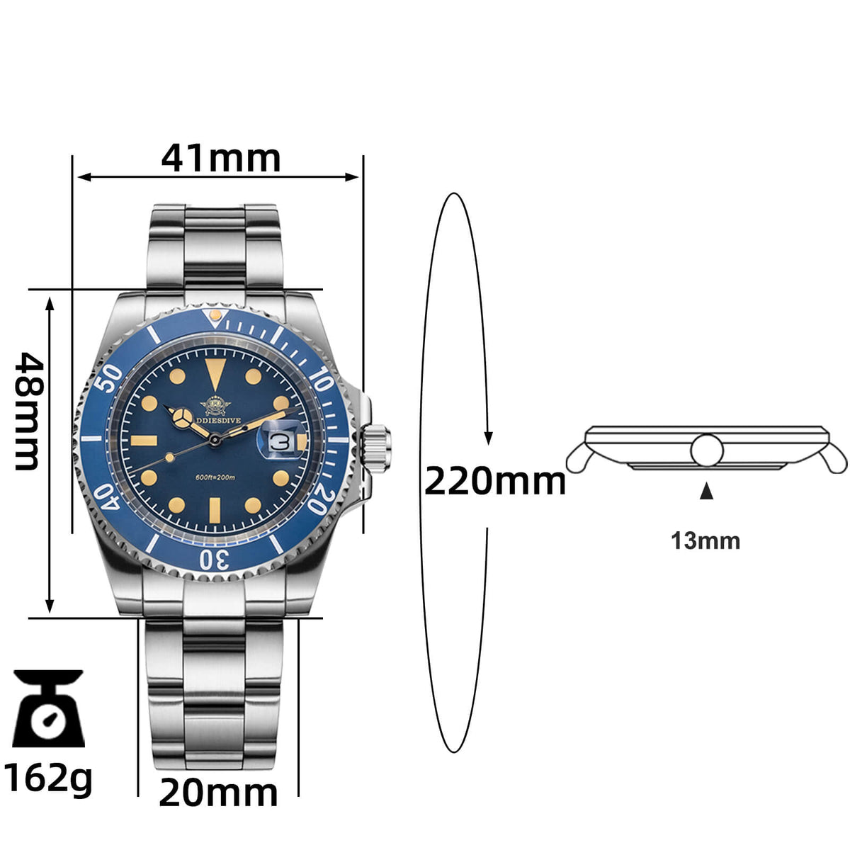 🔥SALDI D'AUTUNNO 🔥 ADDIESDIVE Orologio al Quarzo Retro Sub AD2054