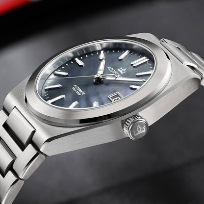Orologio da uomo AddiesKIN K008 con quadrante in madreperla da 39 mm e movimento Miyota 9015.
