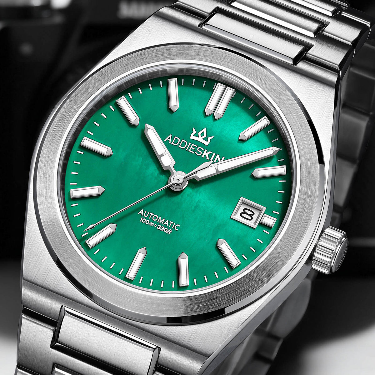 Orologio da uomo AddiesKIN K008 con quadrante in madreperla da 39 mm e movimento Miyota 9015.