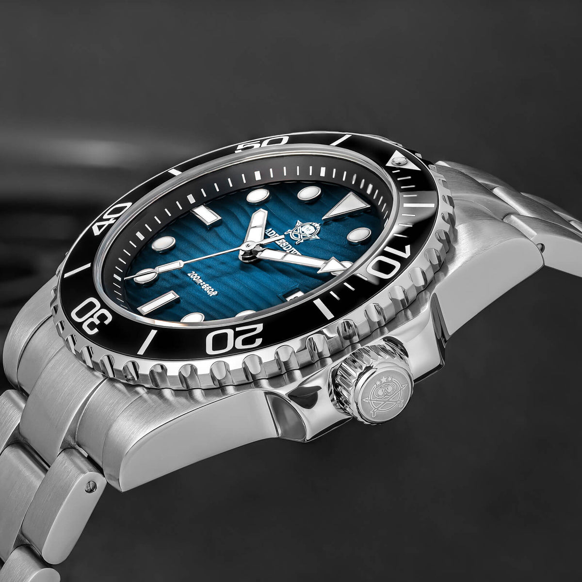 🔥SALDI D'AUTUNNO 🔥Orologio subacqueo al quarzo Addiesdive da 41 mm con quadrante a trama "deserto" AD2537