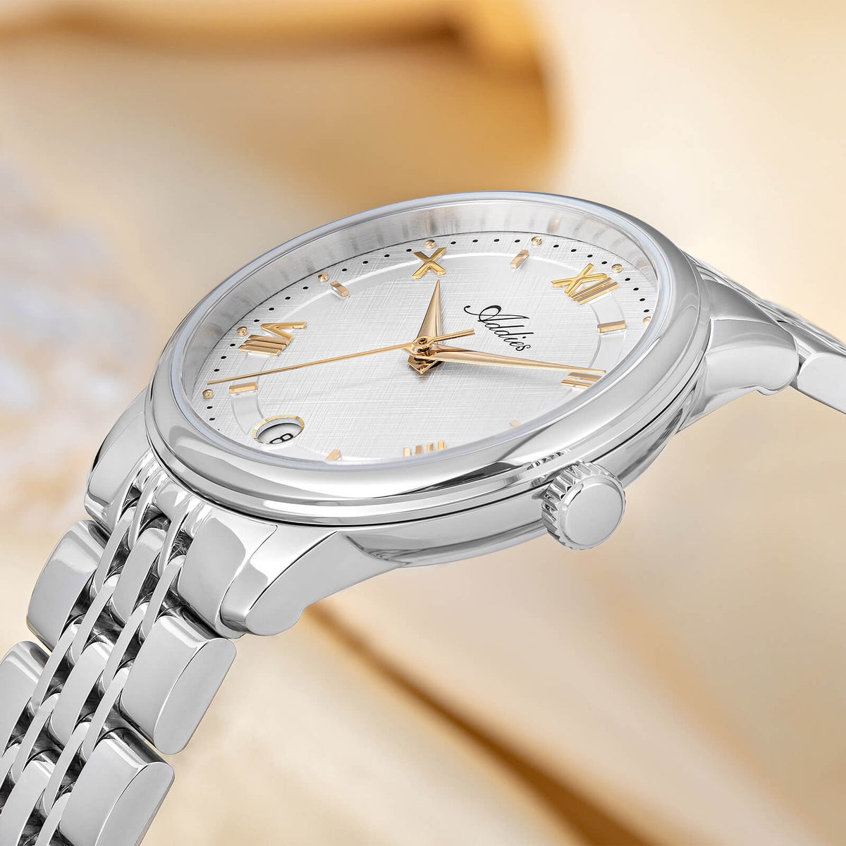 Orologio da donna di lusso Addies, al quarzo, in acciaio inossidabile, 31 mm – AW25904
