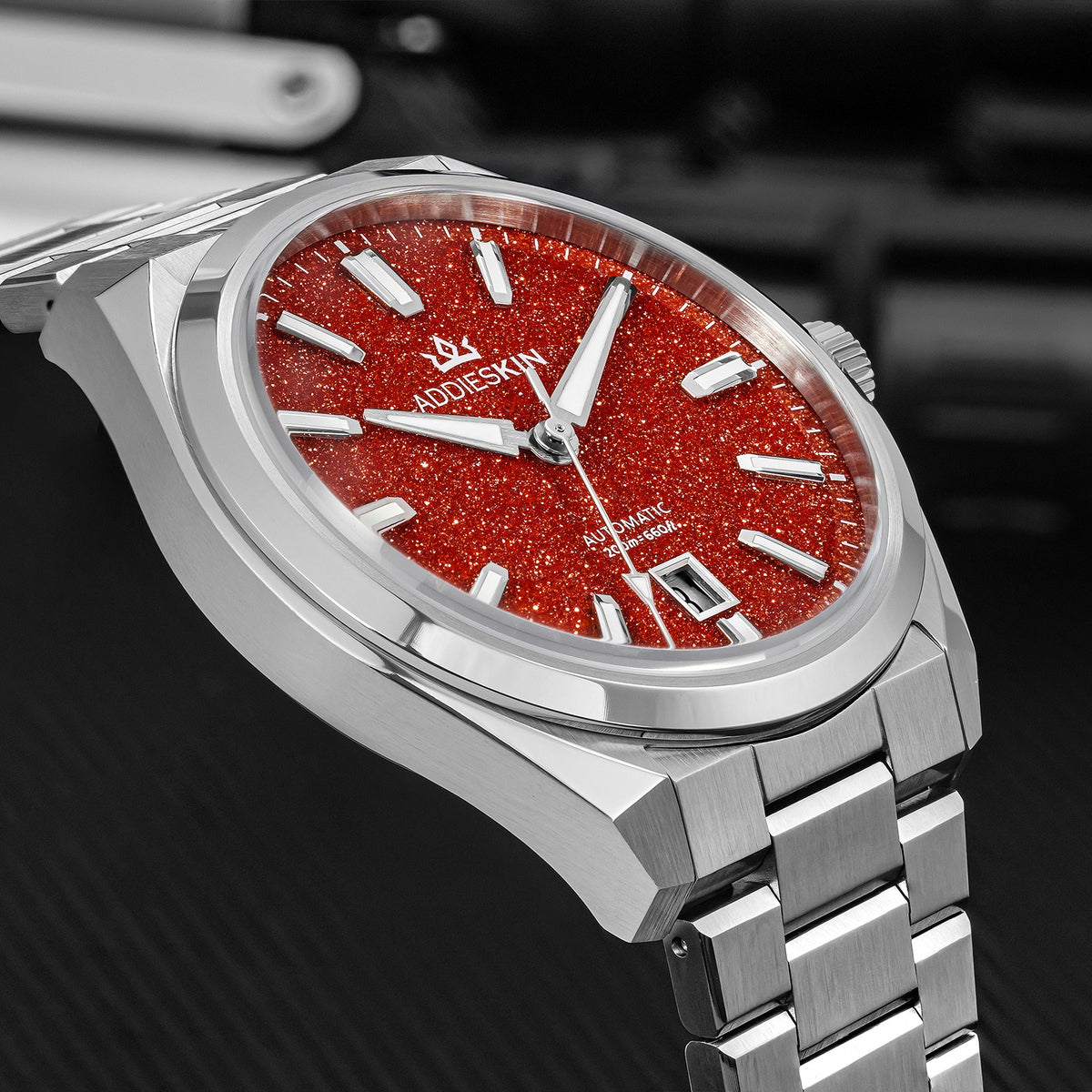 🔥SALDI D'AUTUNNO 🔥 Orologio automatico di lusso AddiesKIN K010 da 40 mm con quadrante in pietra naturale e movimento Miyota 9015