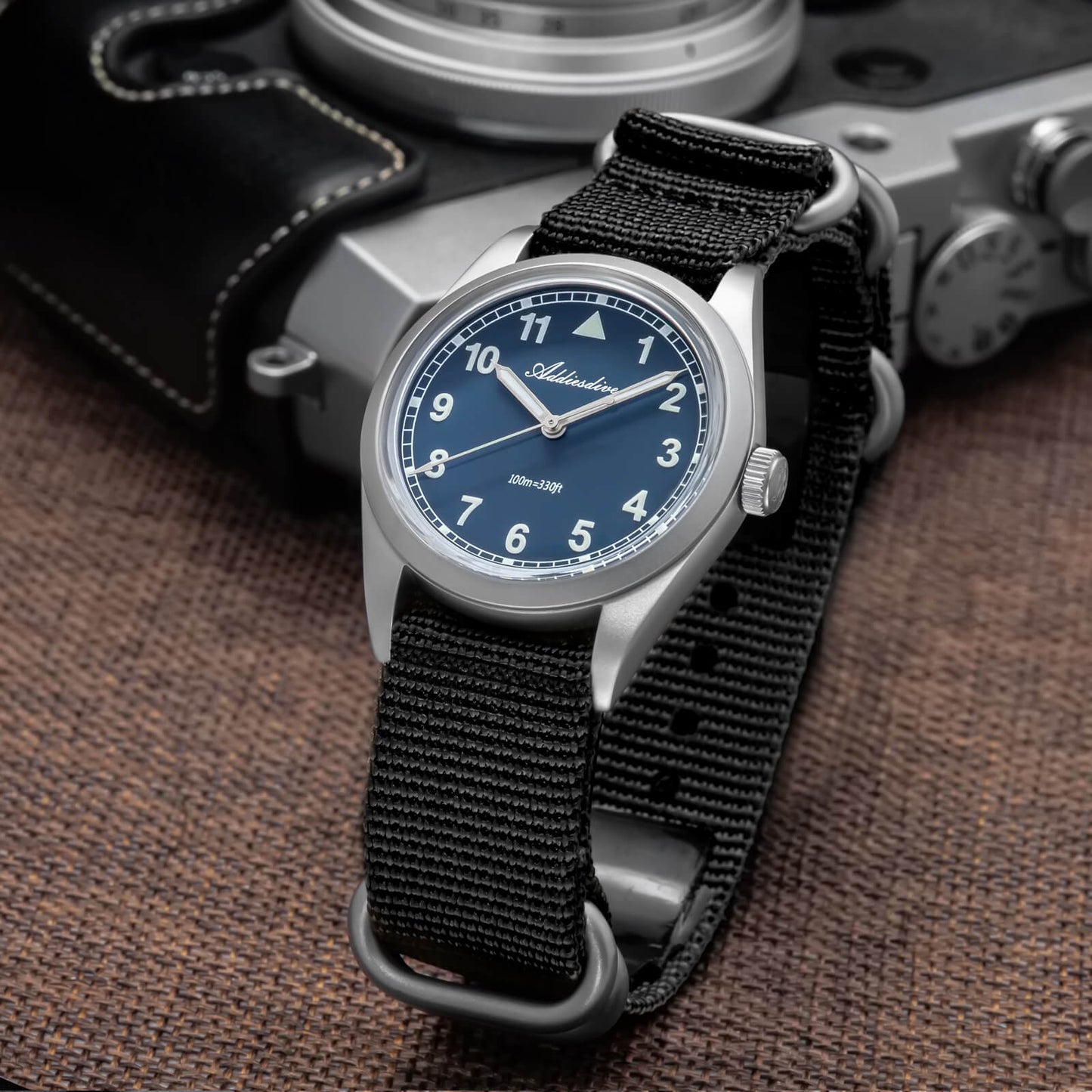 ADDIESDIVE 37mm VH31 Retro Pilot Field Watch AD2079