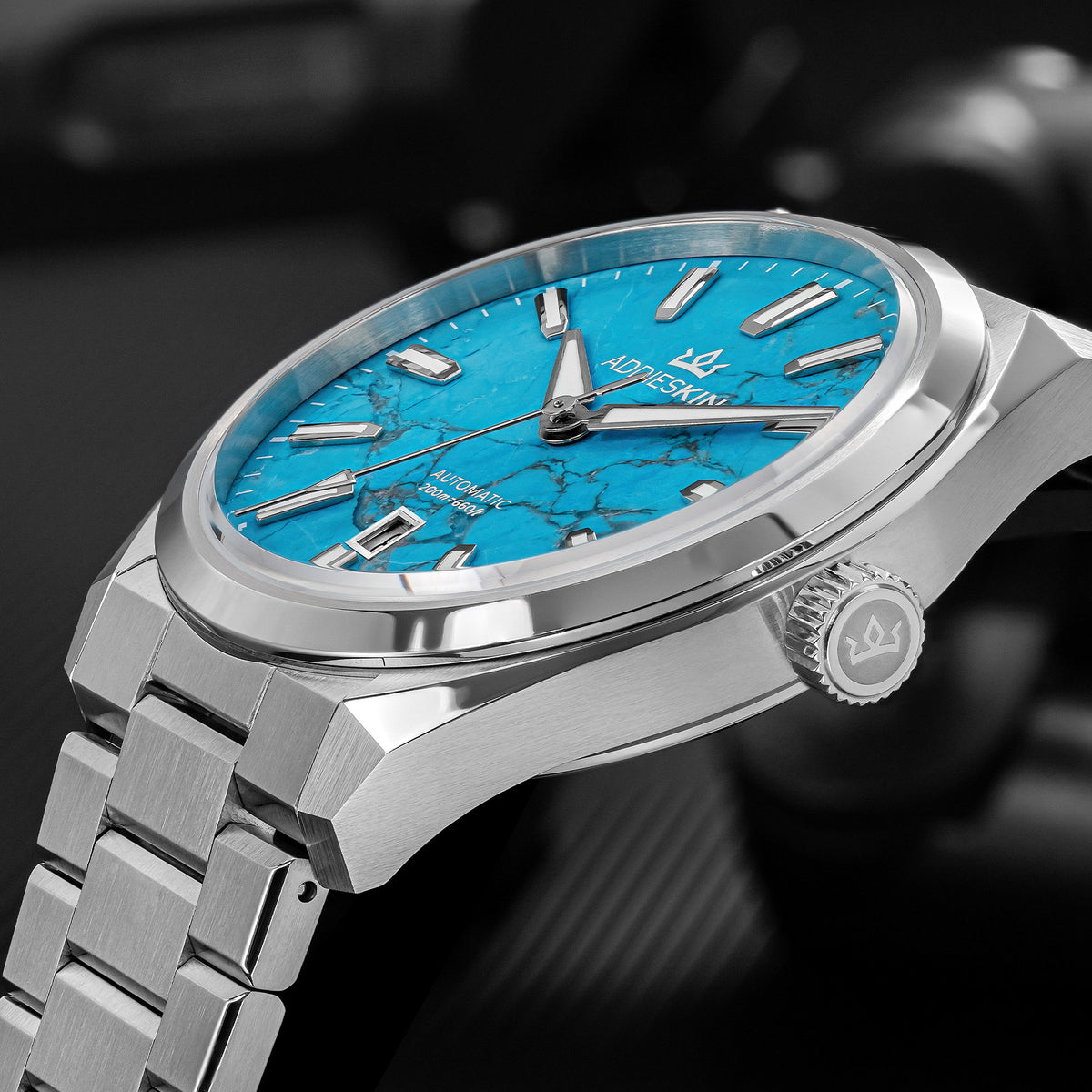 🔥SALDI D'AUTUNNO 🔥 Orologio automatico di lusso AddiesKIN K010 da 40 mm con quadrante in pietra naturale e movimento Miyota 9015
