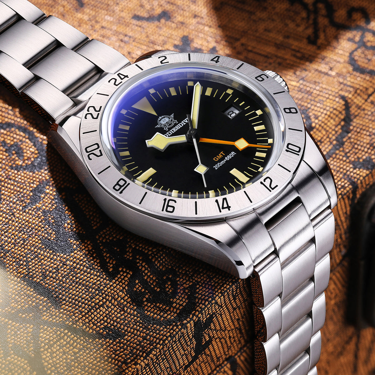 ★Speciale Capodanno★Orologio al quarzo ADDIESDIVE 39mm BB GMT con movimento RONDA515 (AD2035/AD2036)