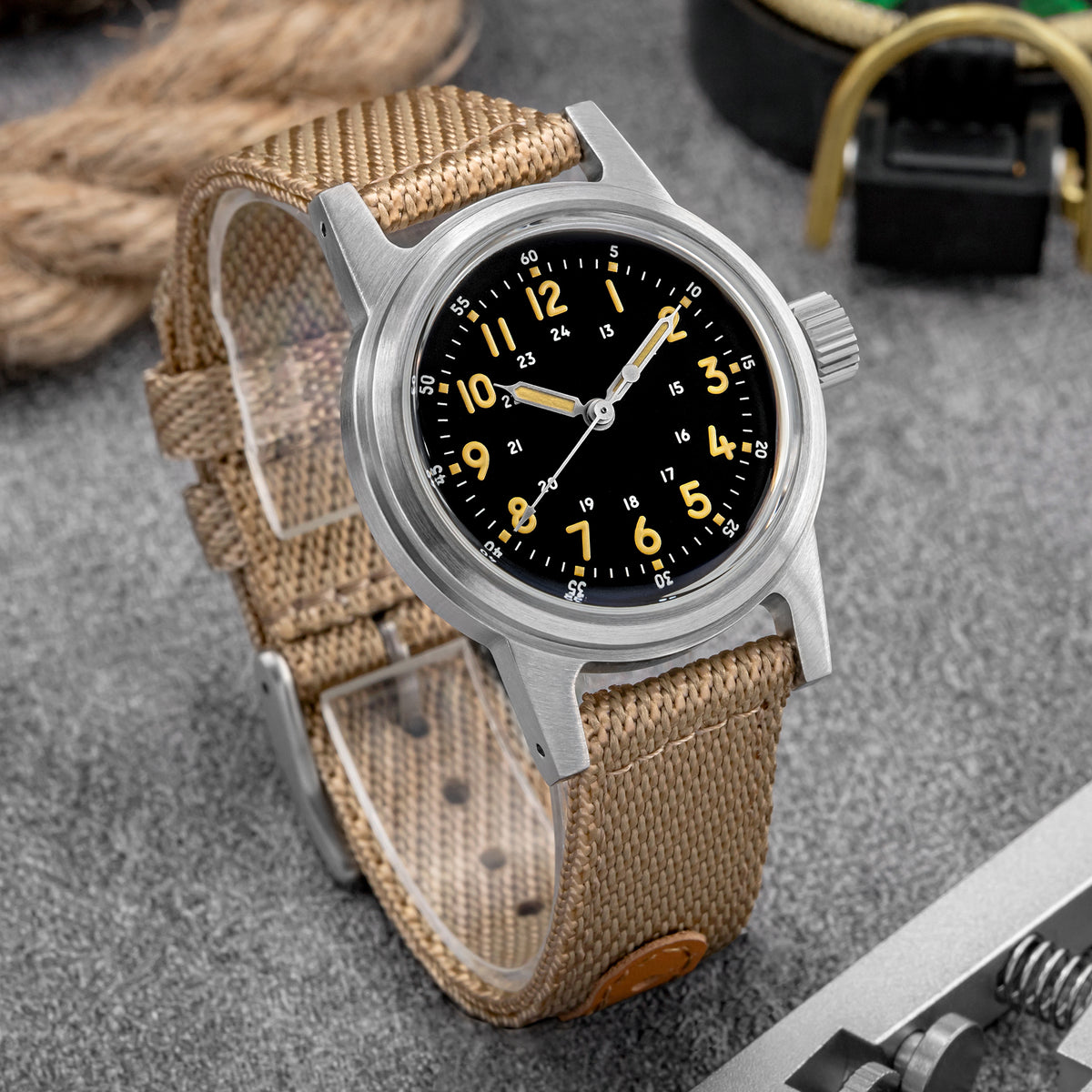 ★Magazzino Italia★ADDIESDIVE Orologio meccanico vintage 36mm AD2076