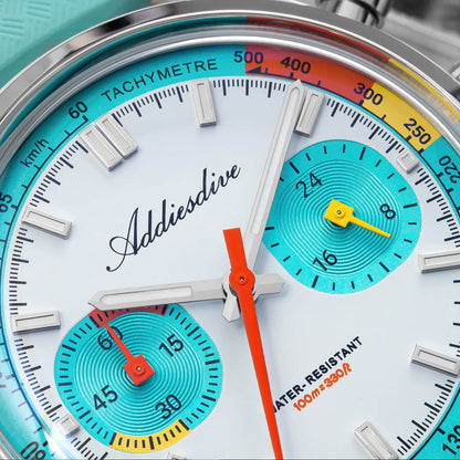 ★Saldi Anniversario★Orologio cronografo ADDIESDIVE VK64 da 38 mm ispirato alle corse AD2529