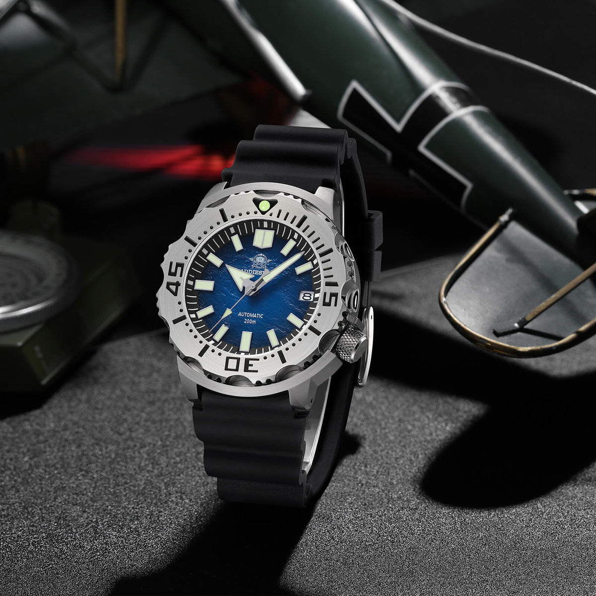 ★Speciali settimanali★ADDIESDIVE Orologio Subacqueo OceanMonster AD2047