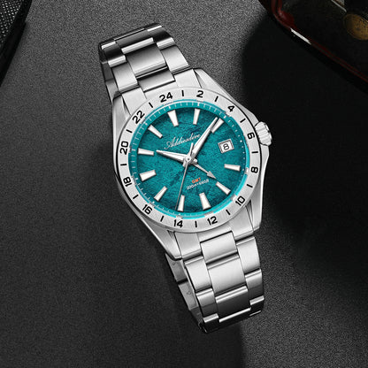 🔥SALDI D'AUTUNNO 🔥 ADDIESDIVE Orologio GMT al quarzo da 38 mm con movimento RONDA 515 (AD2548)