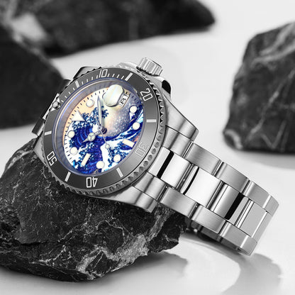 ADDIESDIVE Orologio Subacqueo Great Wave Sub (H3AC-Surf)