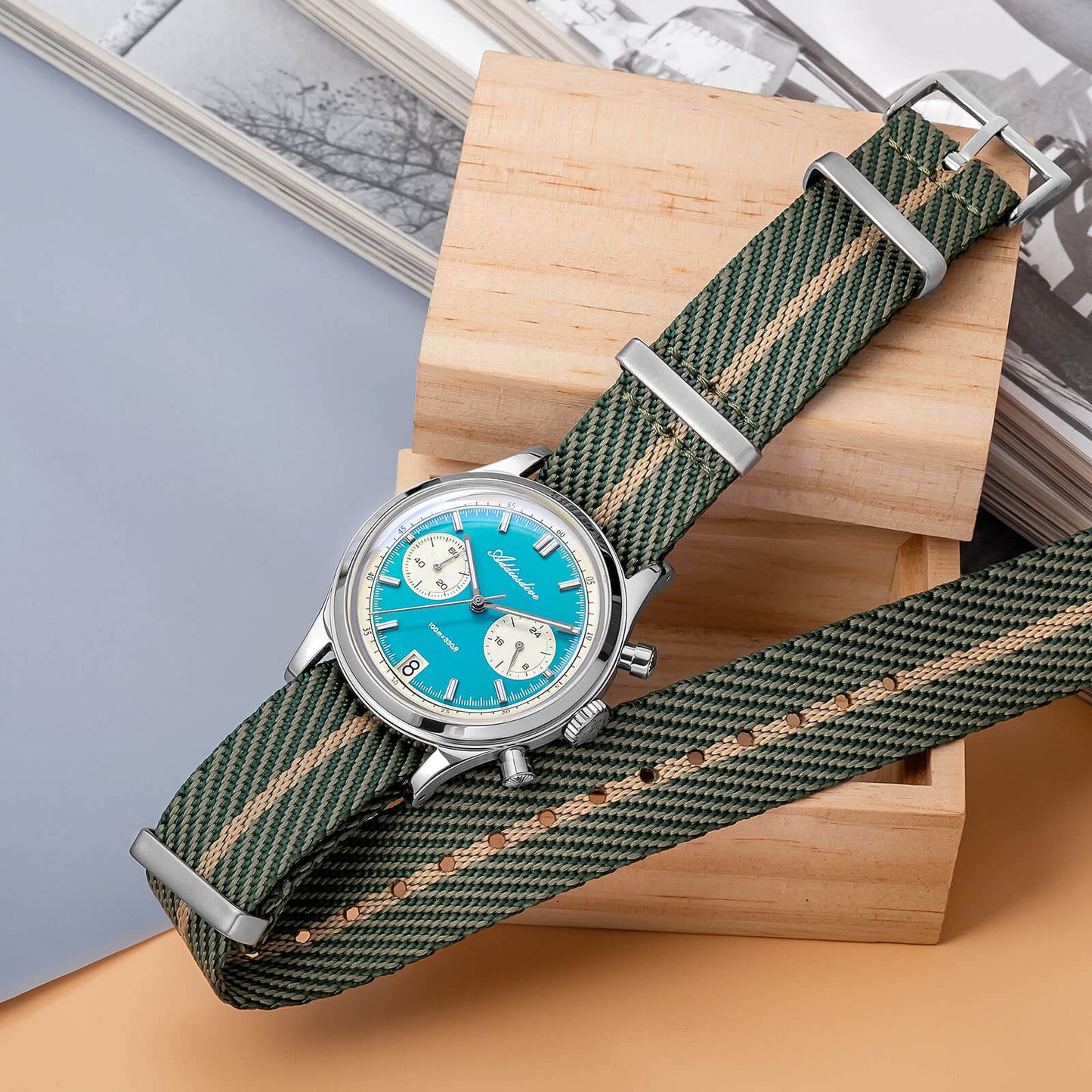 ★Saldi Anniversario★ADDIESDIVE 38mm Orologio cronografo VK64 AD2095
