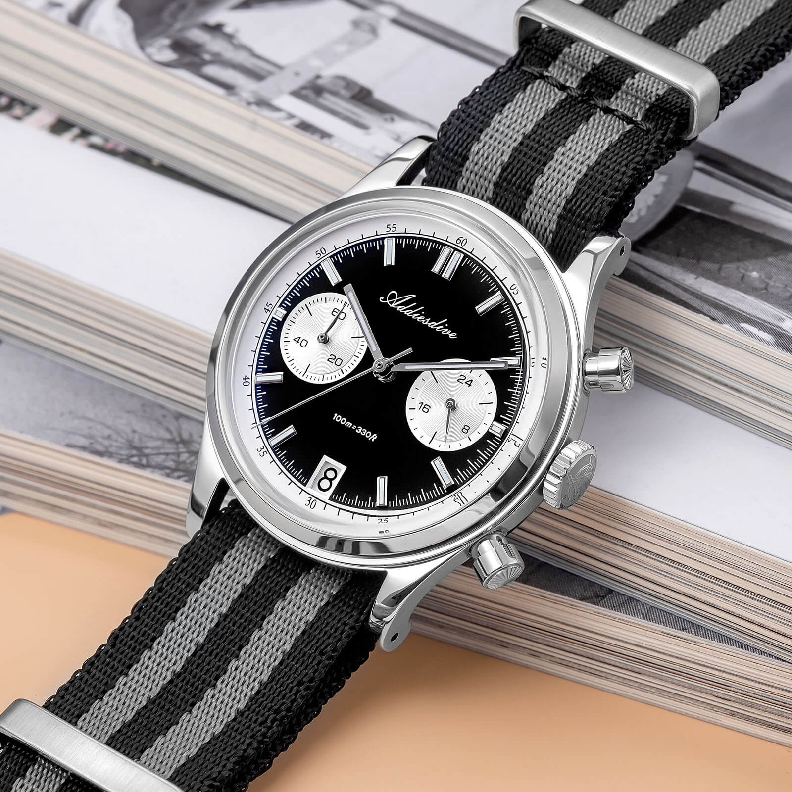 ★Saldi Anniversario★ADDIESDIVE 38mm Orologio cronografo VK64 AD2095