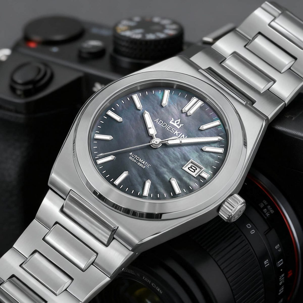 Orologio da uomo AddiesKIN K008 con quadrante in madreperla da 39 mm e movimento Miyota 9015.