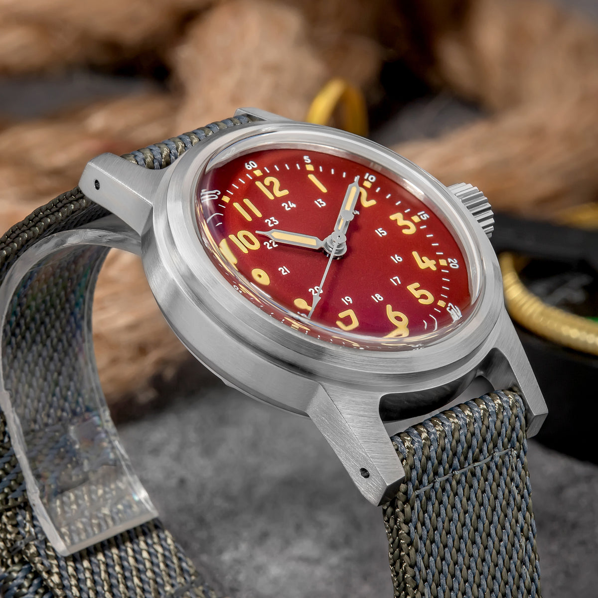 ★Magazzino Italia★ADDIESDIVE Orologio meccanico vintage 36mm AD2076