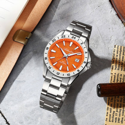 🔥SALDI D'AUTUNNO 🔥 ADDIESDIVE Orologio GMT al quarzo da 38 mm con movimento RONDA 515 (AD2548)