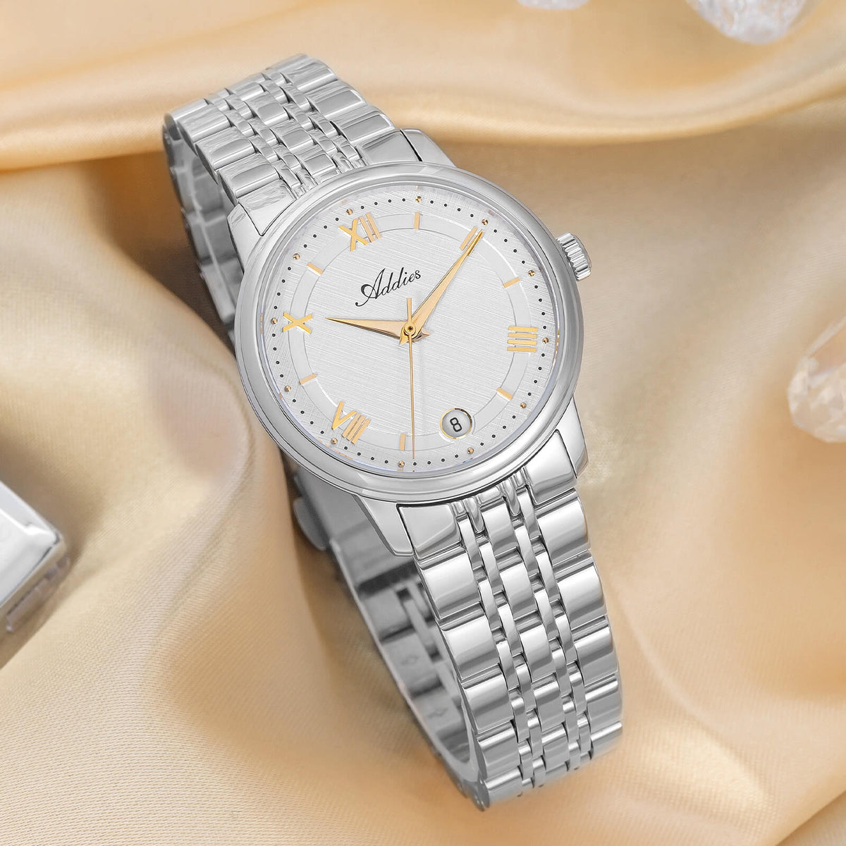 Orologio da donna di lusso Addies, al quarzo, in acciaio inossidabile, 31 mm – AW25904