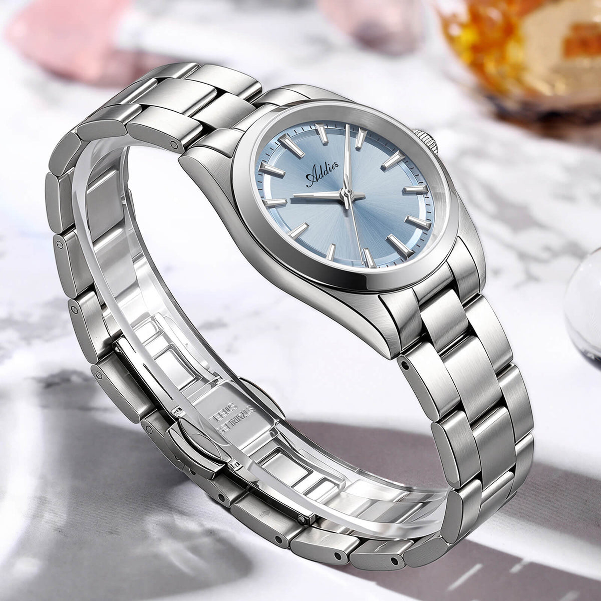 Addiesdive AW25908 Orologio da Donna al Quarzo 31mm con Quadrante Sunburst e Vetro Zaffiro