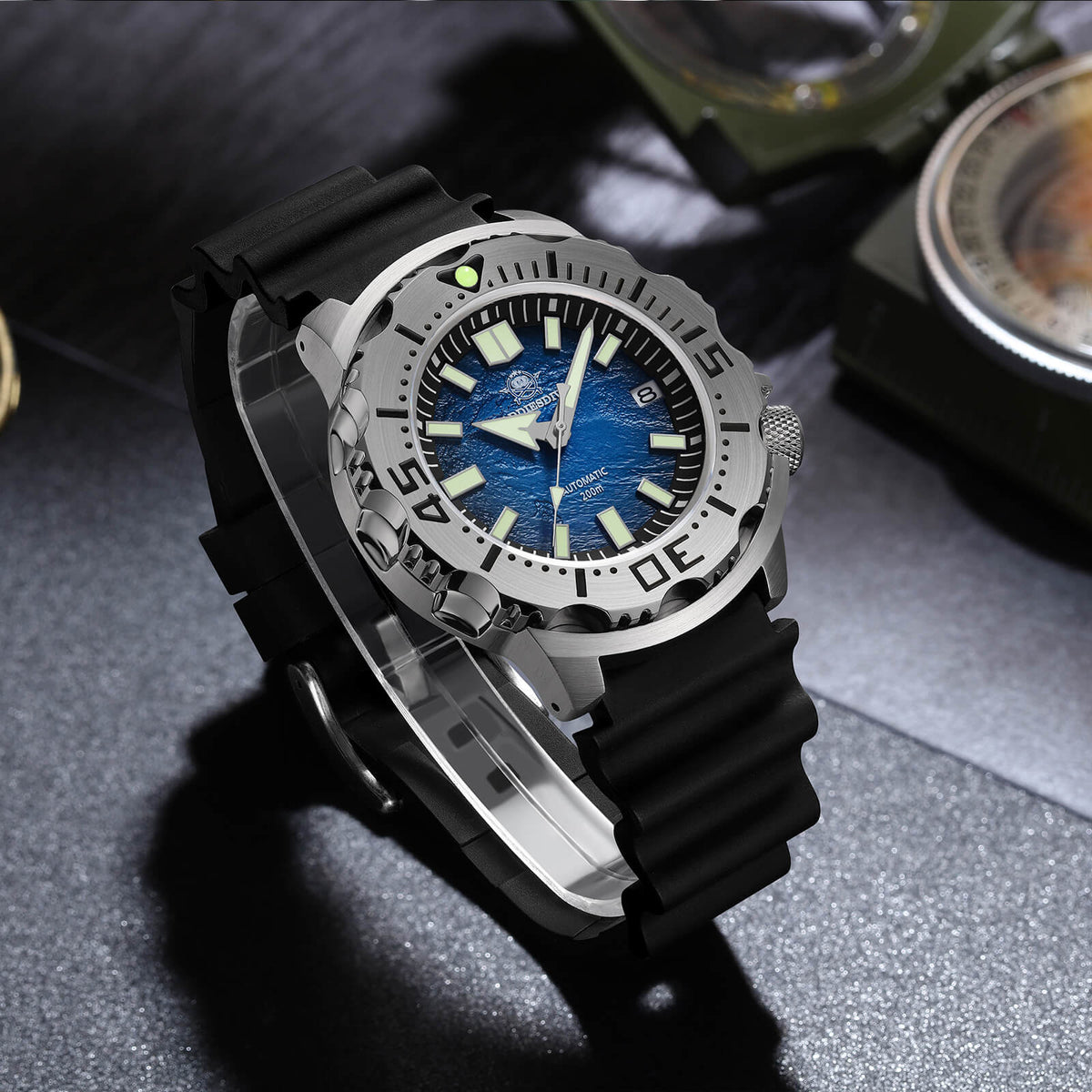★Speciali settimanali★ADDIESDIVE Orologio Subacqueo OceanMonster AD2047
