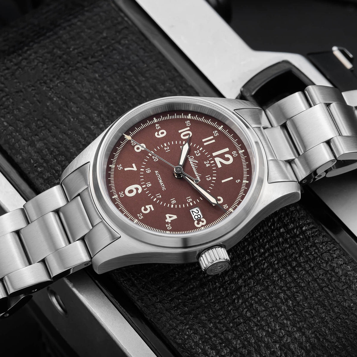 ADDIESDIVE Orologio automatico in cristallo di zaffiro da 39 mm Orologio da campo AD2074