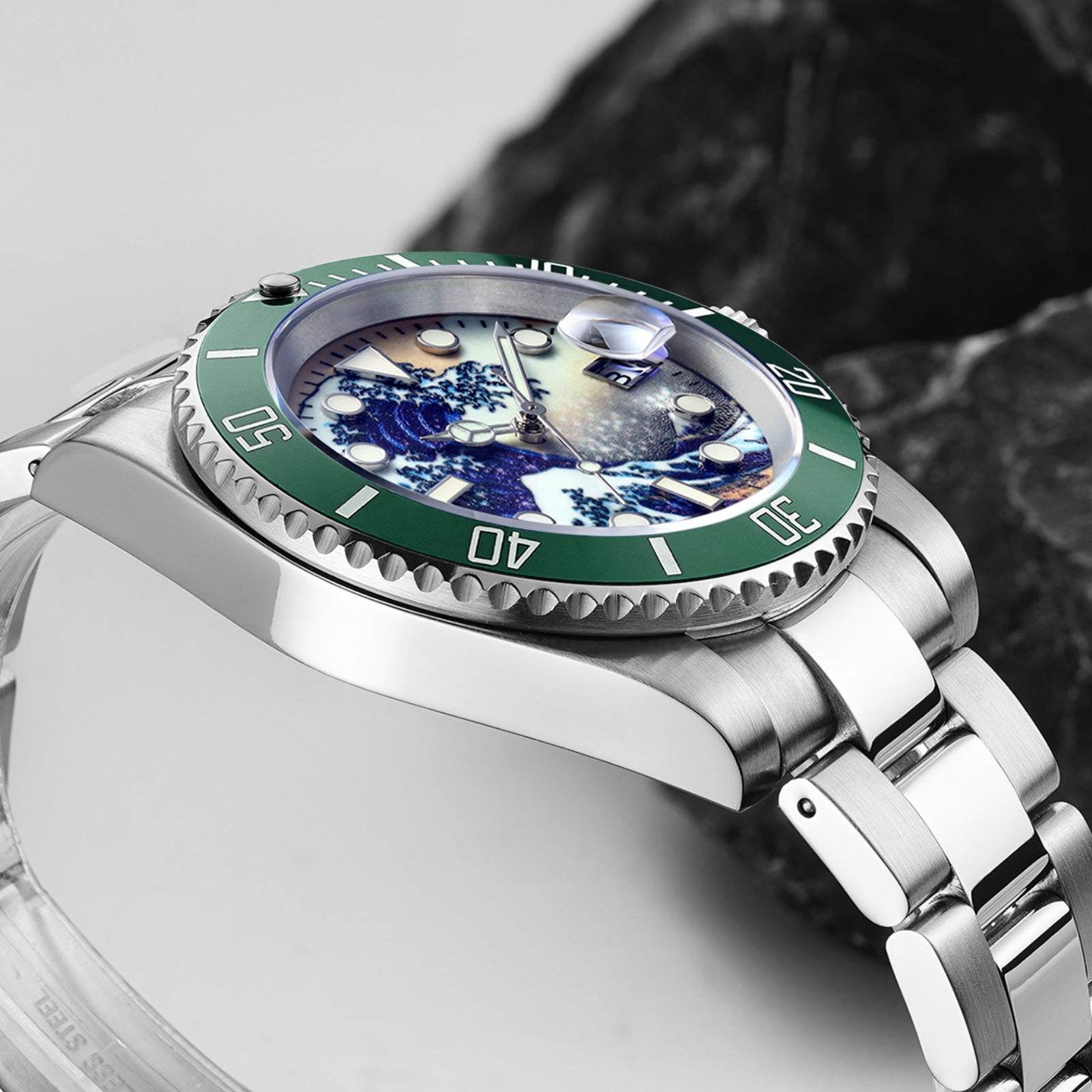 ADDIESDIVE Orologio Subacqueo Great Wave Sub (H3AC-Surf)