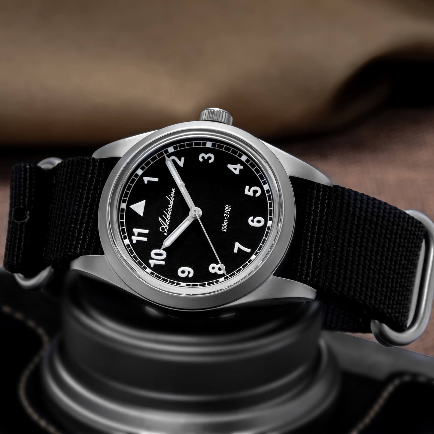 ADDIESDIVE 37mm VH31 Retro Pilot Field Watch AD2079