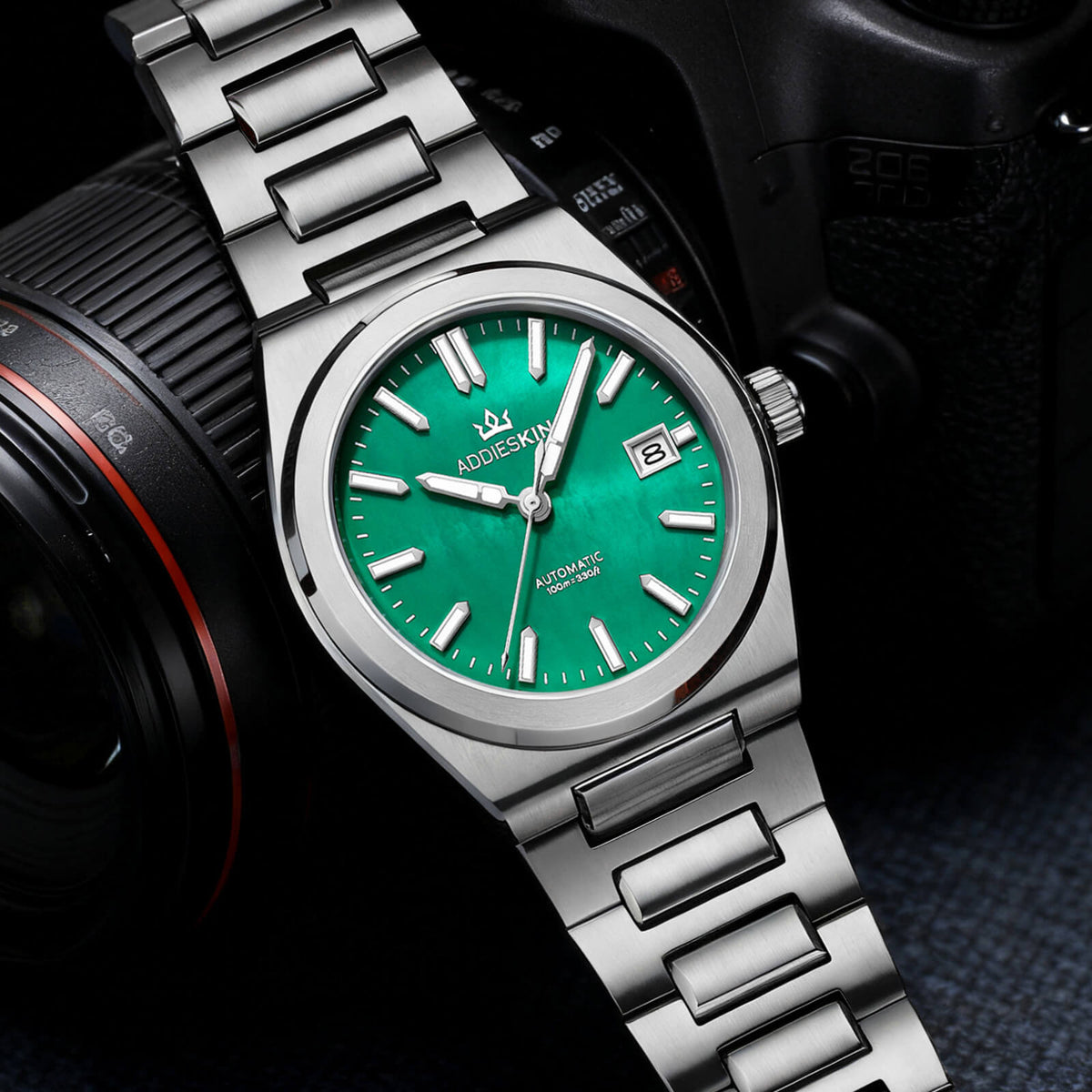Orologio da uomo AddiesKIN K008 con quadrante in madreperla da 39 mm e movimento Miyota 9015.