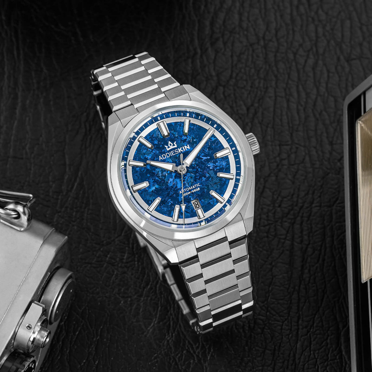 🔥SALDI D'AUTUNNO 🔥AddiesKIN Orologio Automatico di Lusso K006 – 40mm, Quadrante in Titanio Cristallizzato, Movimento Miyota 9015