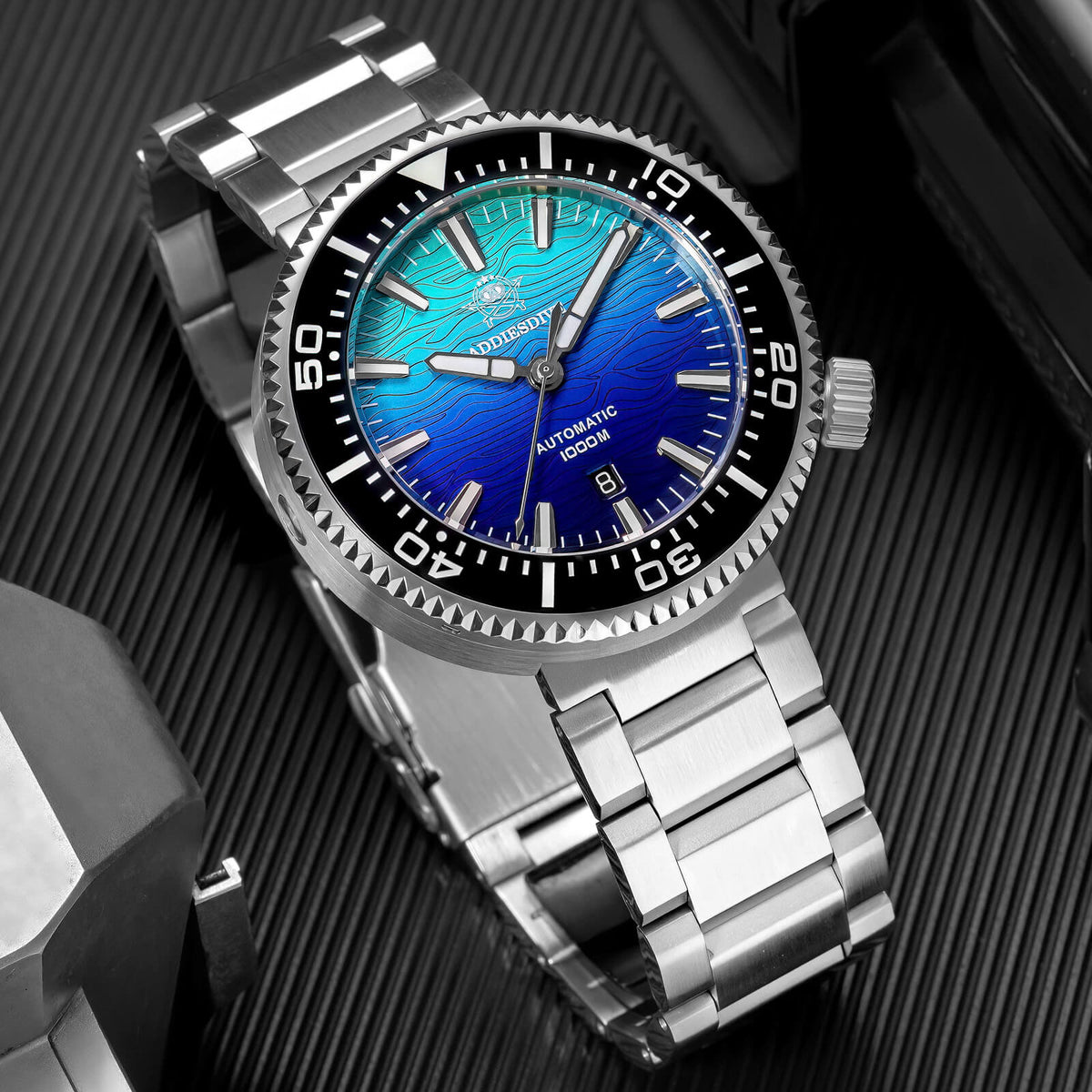 ★Saldi Anniversario★Orologio subacqueo Addiesdive da 46 mm in stile hockey, movimento automatico giapponese AD2526