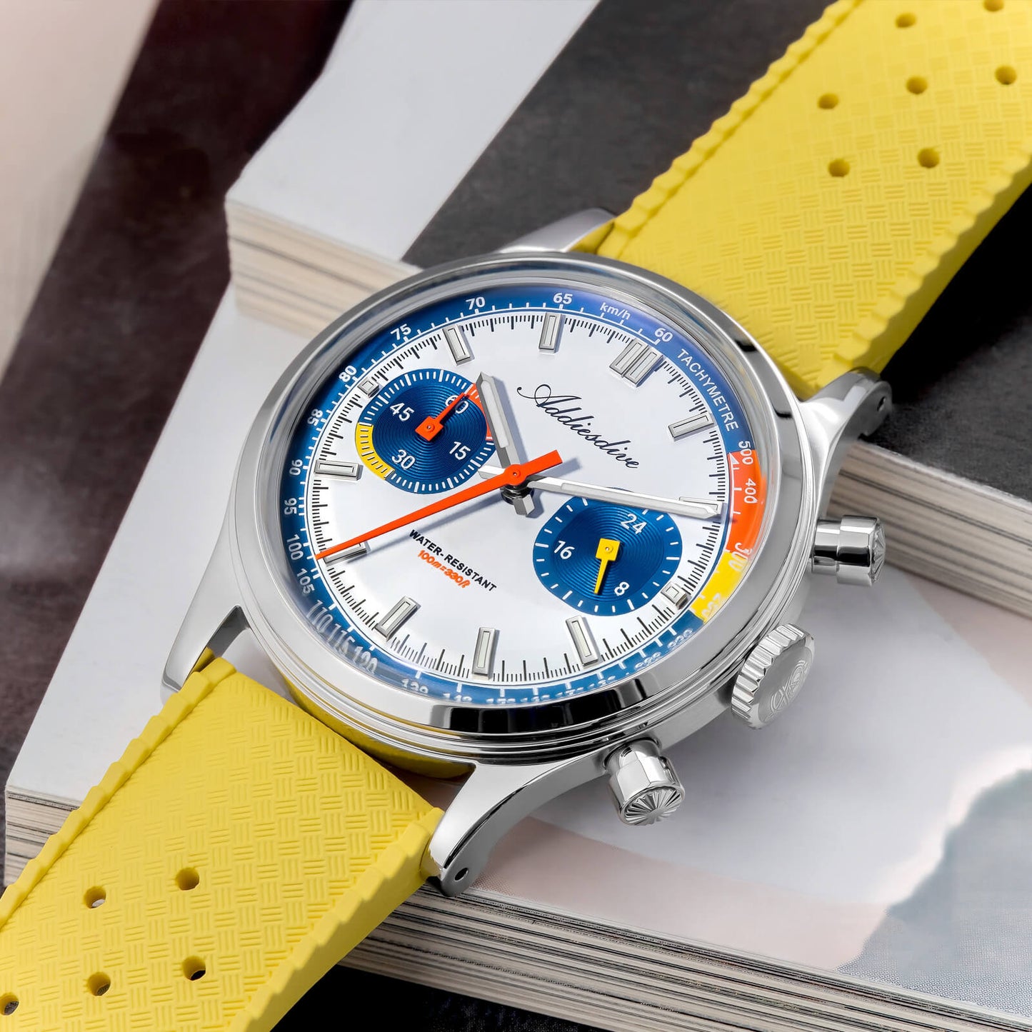 ★Saldi Anniversario★Orologio cronografo ADDIESDIVE VK64 da 38 mm ispirato alle corse AD2529