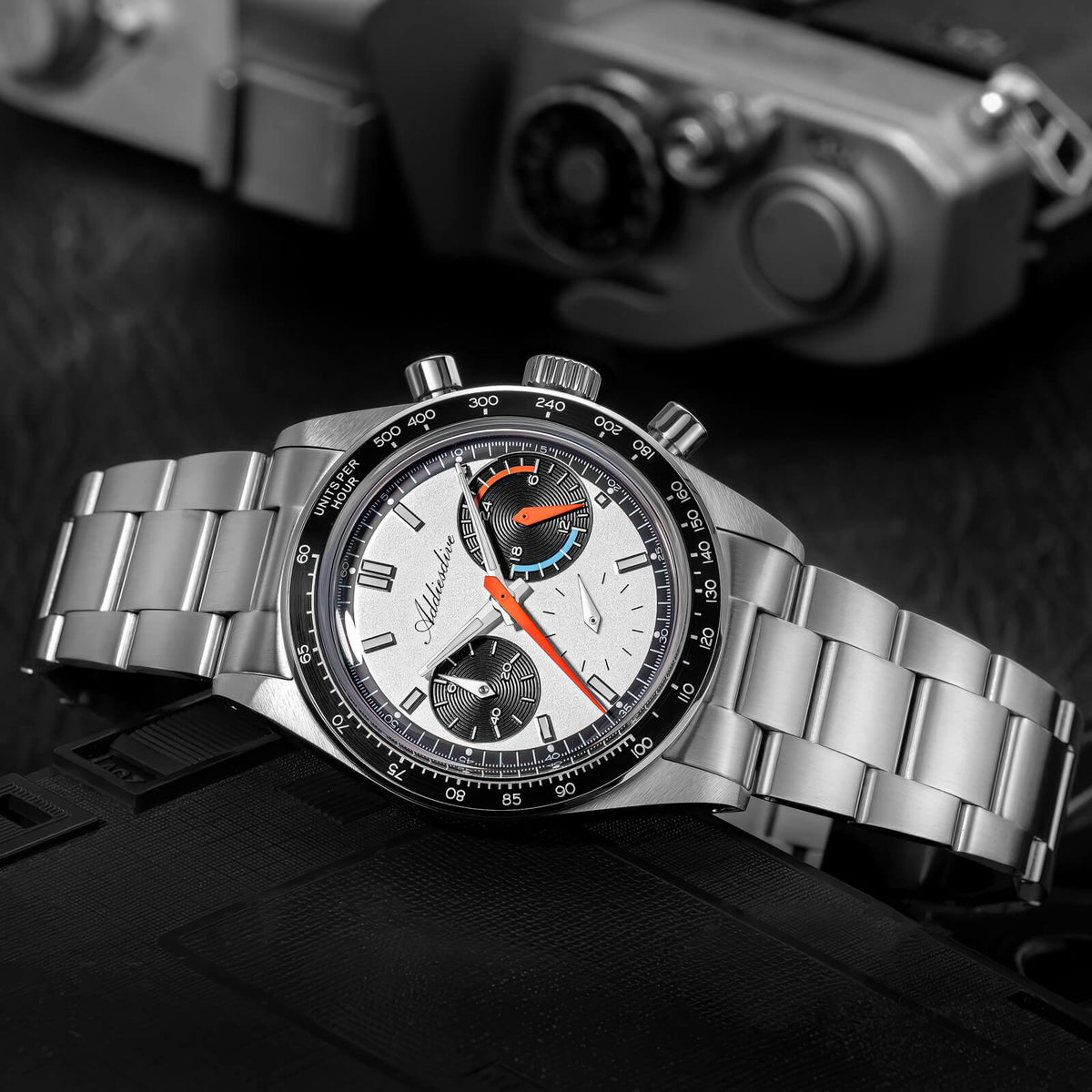 🔥SALDI D'AUTUNNO 🔥 Orologio cronografo al quarzo ADDIESDIVE 37 mm VK63 da corsa AD2539