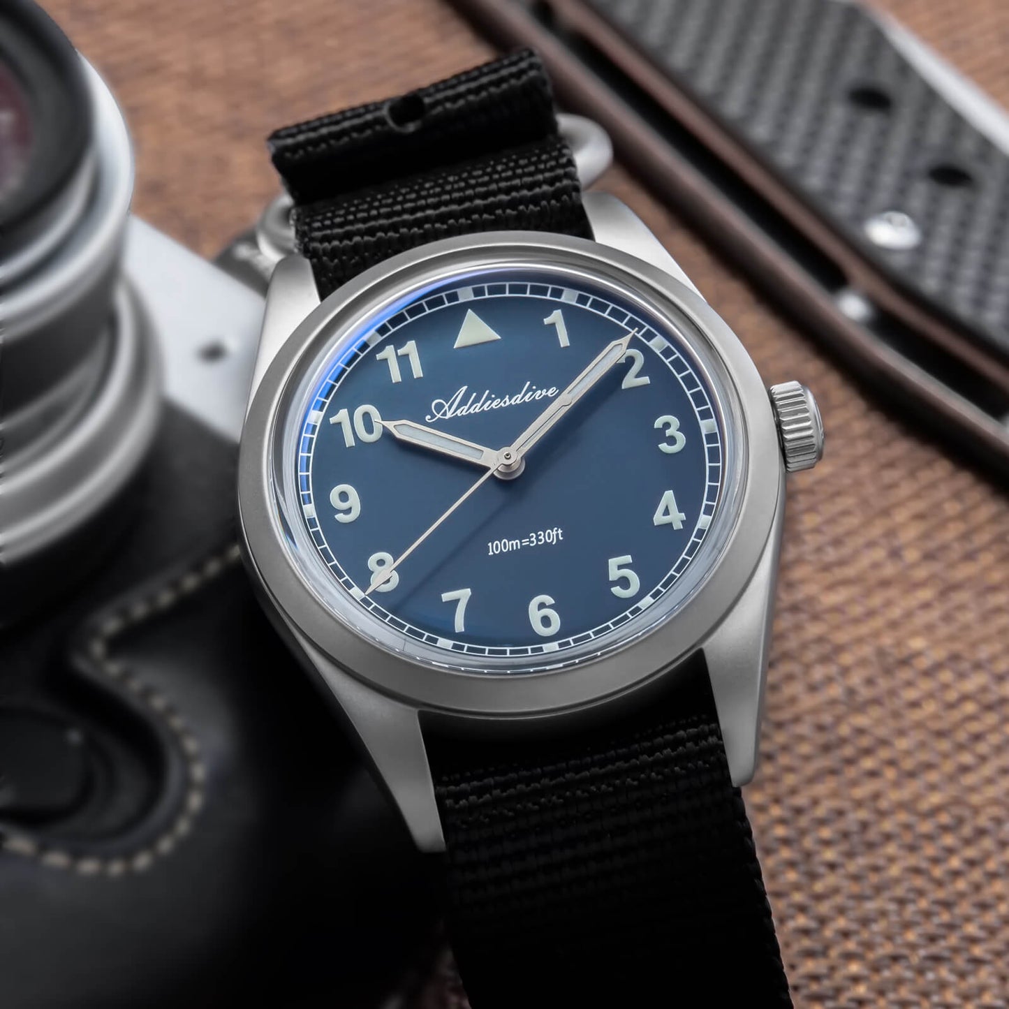 ADDIESDIVE 37mm VH31 Retro Pilot Field Watch AD2079
