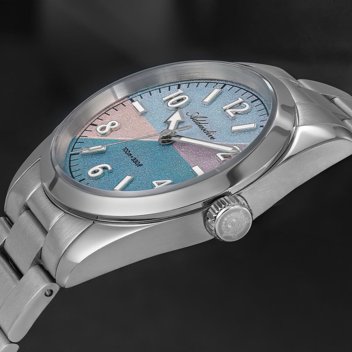 🔥SALDI D'AUTUNNO 🔥 Orologio al quarzo ADDIESDIVE da 36 mm con quadrante a blocchi di colore AD2555 vetro zaffiro