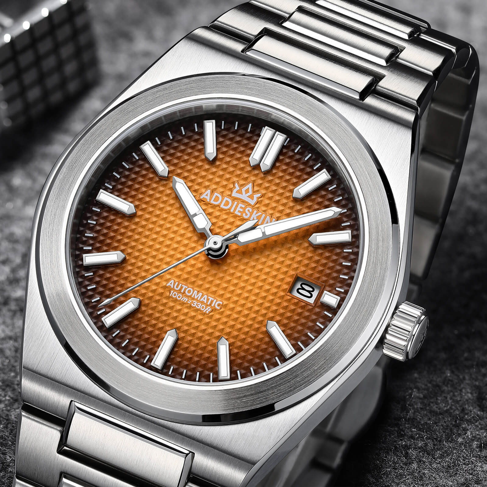 Orologio da uomo ADDIESKIN K004 "Waffle Elegance" automatico 9015