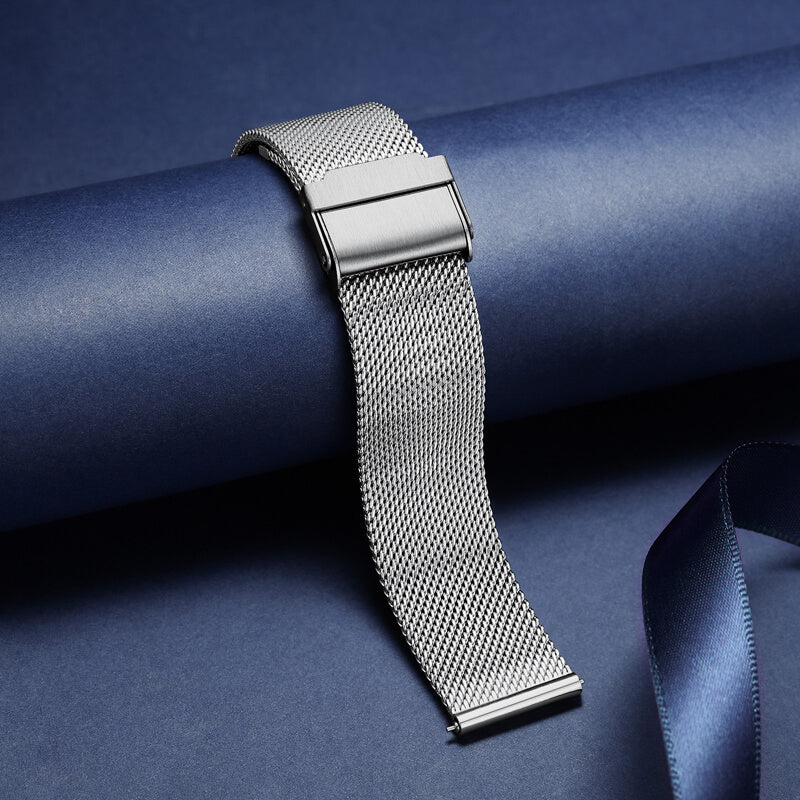 ADDIESDIVE Cinturino per Orologio in Maglia di Acciaio Inossidabile da 20 mm