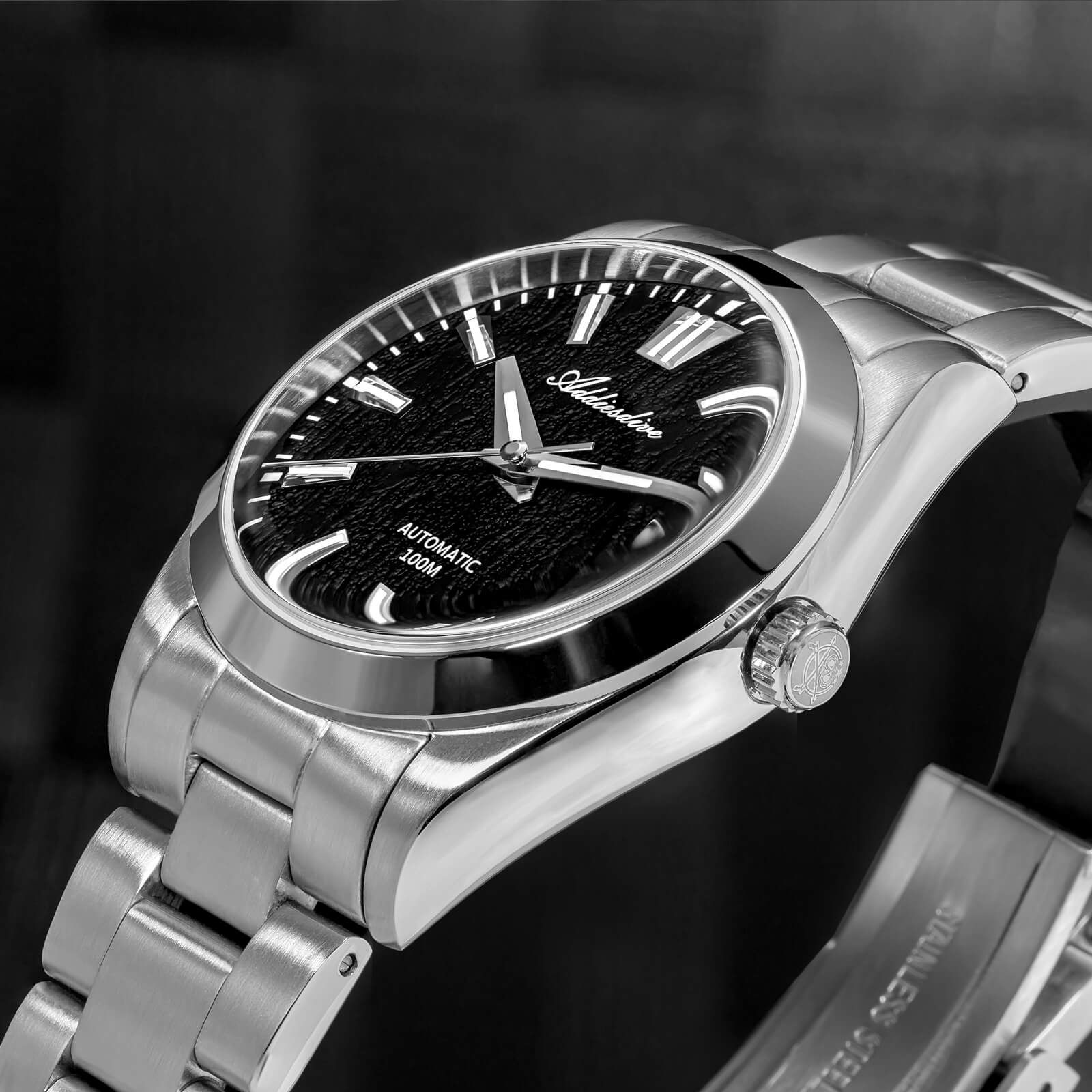 ADDIESDIVE 39mm Orologio Automatico NH35 con Quadrante 3D Bark Texture da AD2075