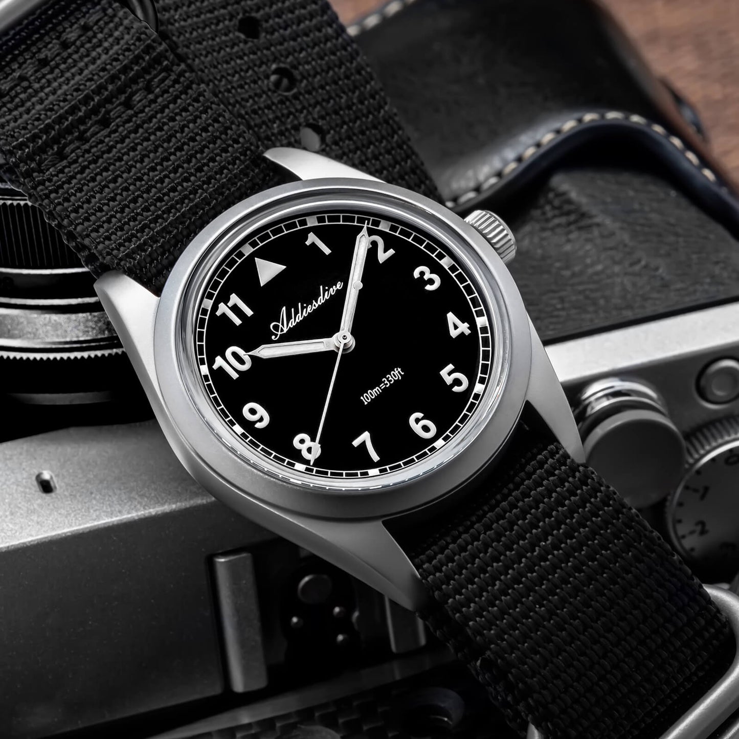 ADDIESDIVE 37mm VH31 Retro Pilot Field Watch AD2079