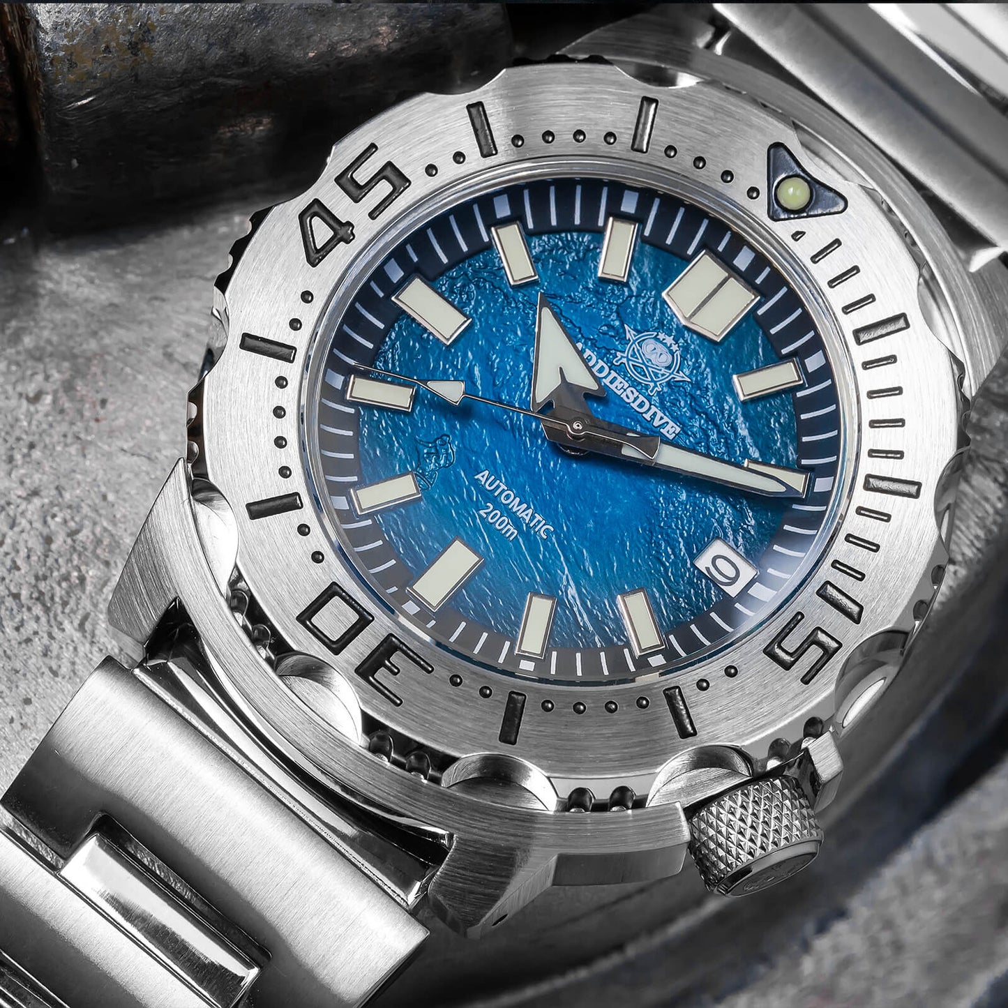 ★Speciali settimanali★ADDIESDIVE Orologio Subacqueo OceanMonster AD2047