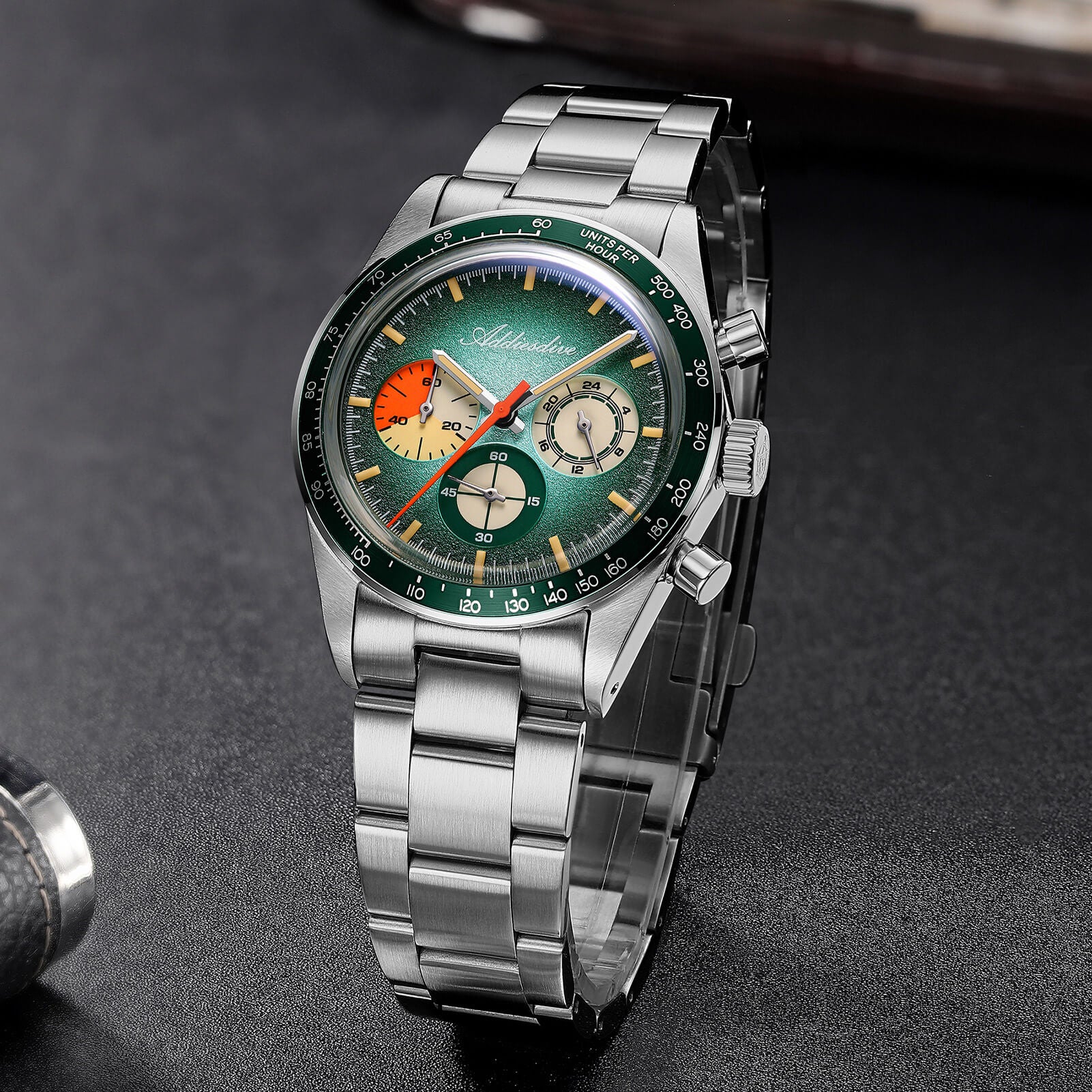 ADDIESDIVE 37mm Orologio Cronografo al Quarzo di Lusso AD2551