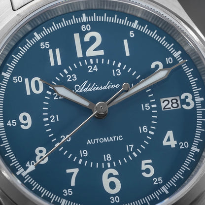 ADDIESDIVE Orologio automatico in cristallo di zaffiro da 39 mm Orologio da campo AD2074