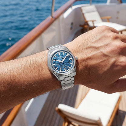 🔥SALDI D'AUTUNNO 🔥AddiesKIN Orologio Automatico di Lusso K006 – 40mm, Quadrante in Titanio Cristallizzato, Movimento Miyota 9015