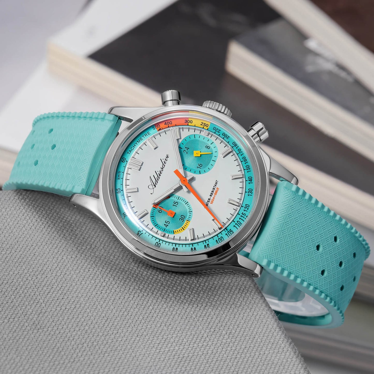 ★Saldi Anniversario★Orologio cronografo ADDIESDIVE VK64 da 38 mm ispirato alle corse AD2529