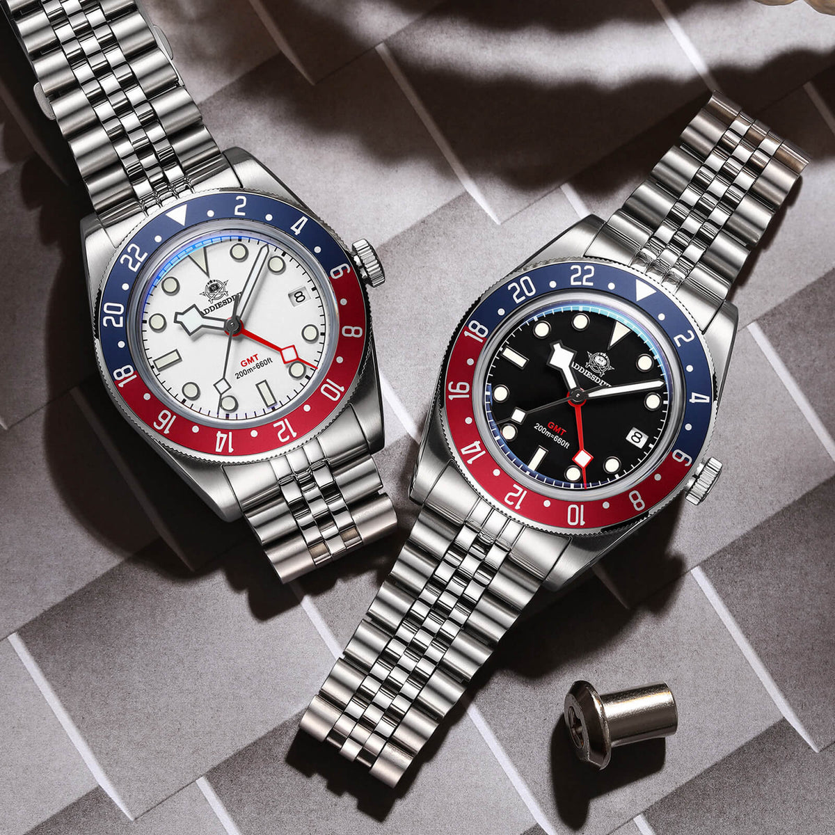 ★Saldi Anniversario★ADDIESDIVE 39mm Orologio al Quarzo BB58 GMT AD2044