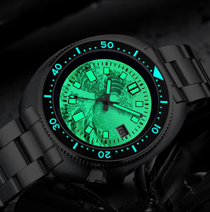 Orologio subacqueo ADDIESIVE con vetro zaffiro sintetico e quadrante luminoso 200M H8-Surf