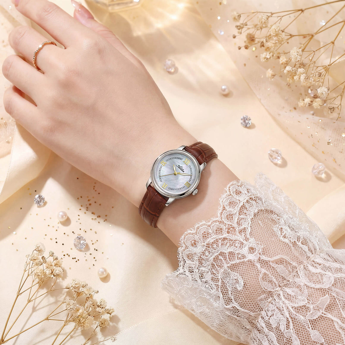 🔥SALDI D'AUTUNNO 🔥 Orologio da Donna di Lusso Addies 31mm in Acciaio Inossidabile al Quarzo AW25906