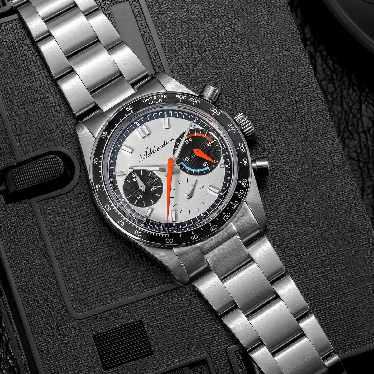 🔥SALDI D'AUTUNNO 🔥 Orologio cronografo al quarzo ADDIESDIVE 37 mm VK63 da corsa AD2539