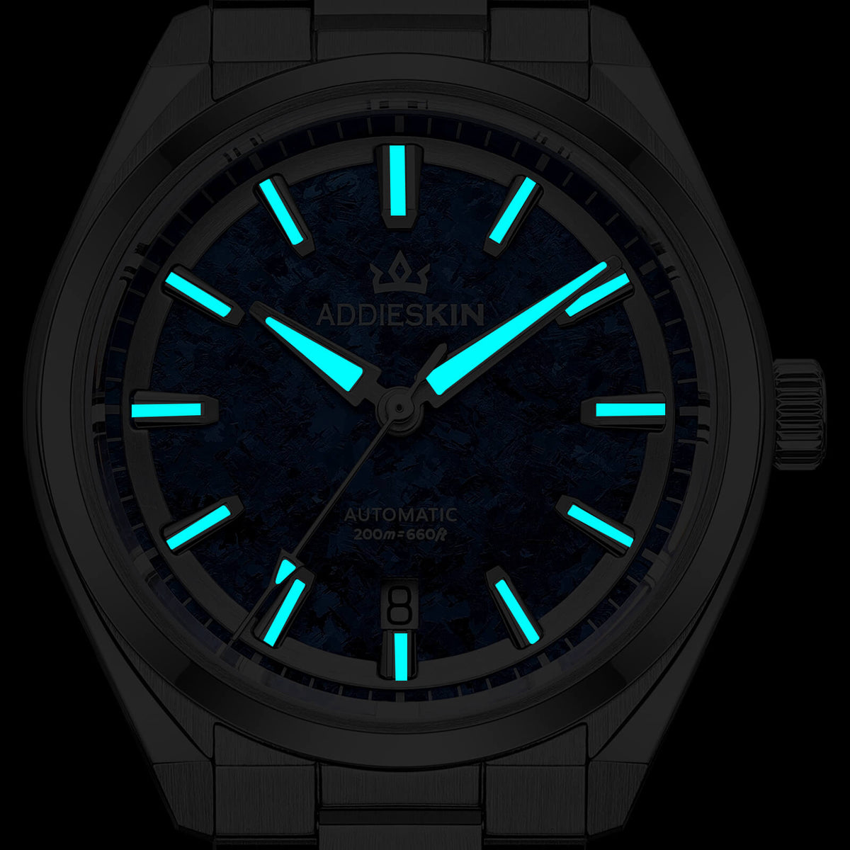 🔥SALDI D'AUTUNNO 🔥AddiesKIN Orologio Automatico di Lusso K006 – 40mm, Quadrante in Titanio Cristallizzato, Movimento Miyota 9015