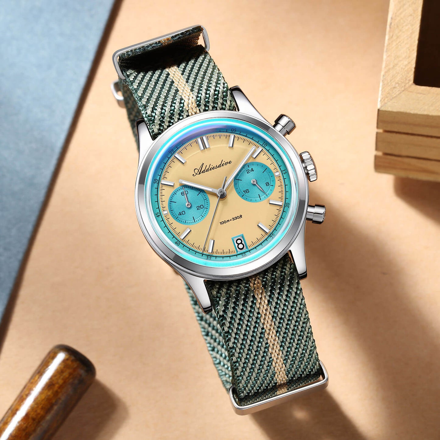 ★Saldi Anniversario★ADDIESDIVE 38mm Orologio cronografo VK64 AD2095